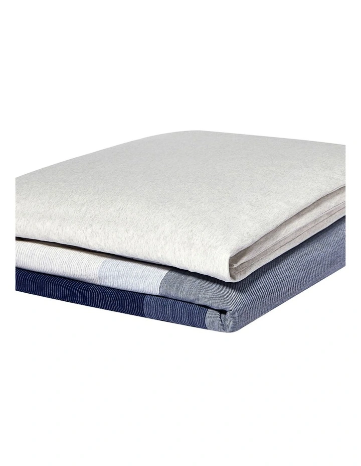 Calvin Klein Knit Stripe Quilt Cover In Indigo 6 Calvin Klein Knit Stripe Quilt Cover In Indigo - Image 4