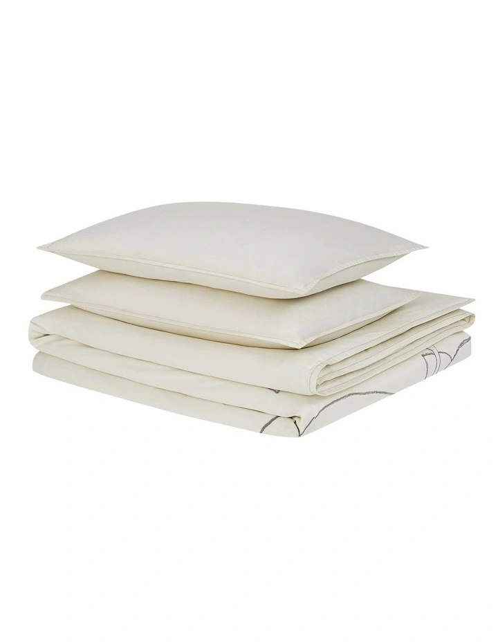 Calvin Klein Linear Branch Quilt Cover Set In Natural 4 Calvin Klein Linear Branch Quilt Cover Set In Natural - Image 2