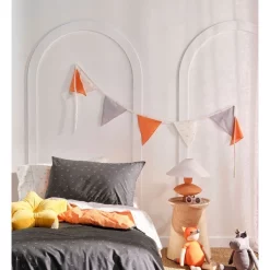 Alternative view of Linen House Kids Smiles All Round Quilt Cover Set In Charcoal/Apricot