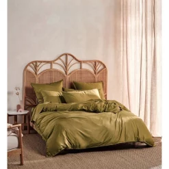 Linen House Nara 400 Thread Count Bamboo Cotton Quilt Cover Set In Bronze