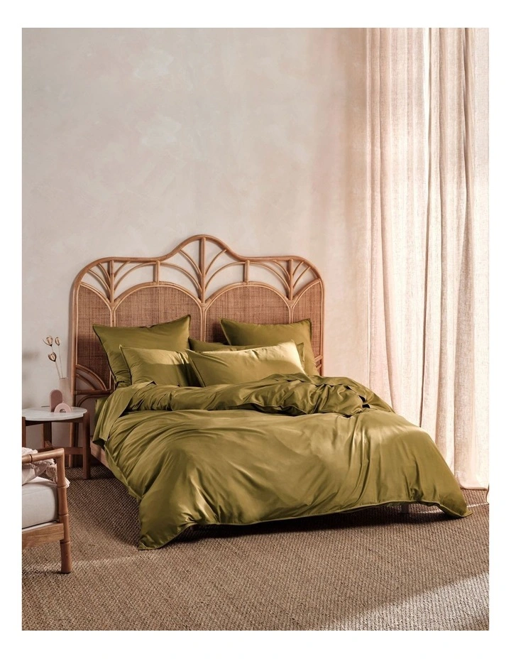 Linen House Nara 400 Thread Count Bamboo Cotton Quilt Cover Set In Bronze 3 Linen House Nara 400 Thread Count Bamboo Cotton Quilt Cover Set In Bronze