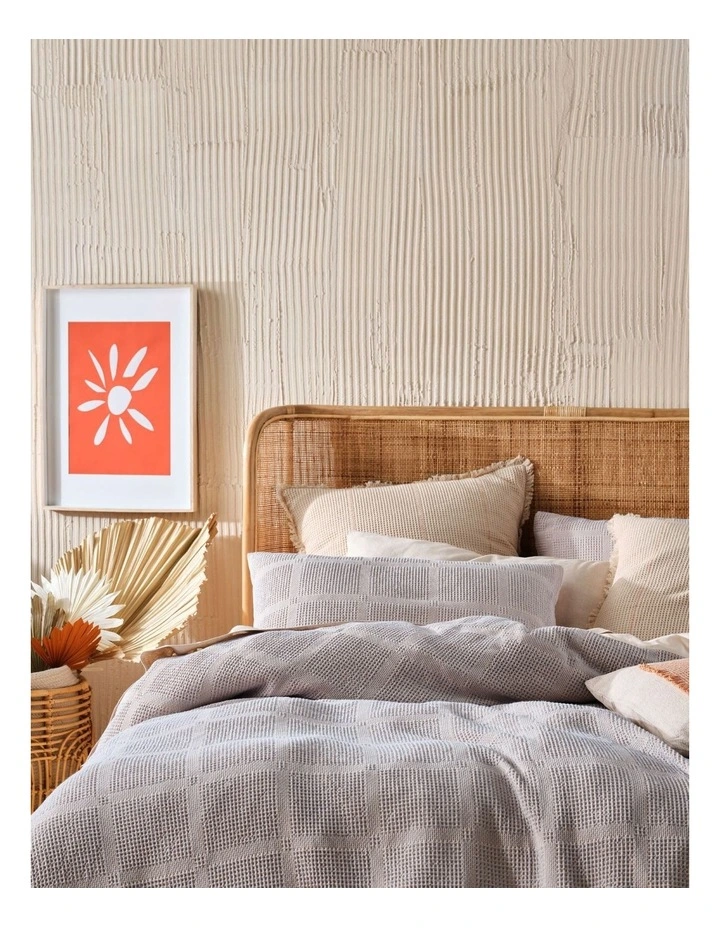 Linen House Galicia Quilt Cover Set In Blue/Sand 4 Linen House Galicia Quilt Cover Set In Blue/Sand - Image 2