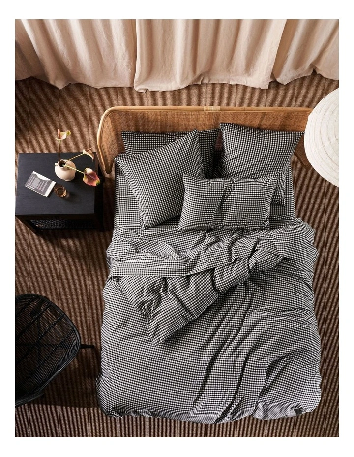 Linen House Springsteen Quilt Cover Set In Black 3 Linen House Springsteen Quilt Cover Set In Black