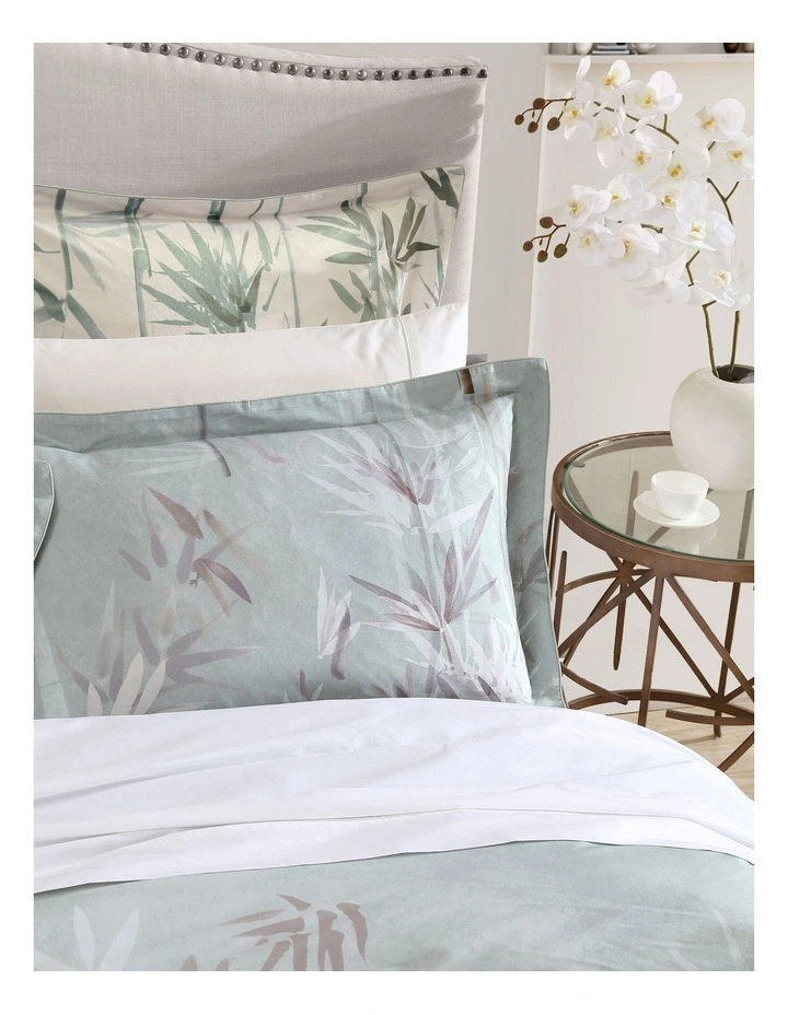 Grace By Linen House Bamboo Florette Quilt Cover Set In Sage 5 Grace By Linen House Bamboo Florette Quilt Cover Set In Sage - Image 3