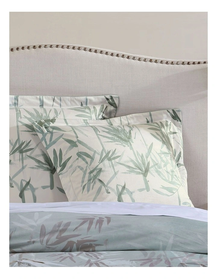 Grace By Linen House Bamboo Florette Quilt Cover Set In Sage 6 Grace By Linen House Bamboo Florette Quilt Cover Set In Sage - Image 4