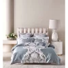 Grace By Linen House Dionisia Quilt Cover Set Blue