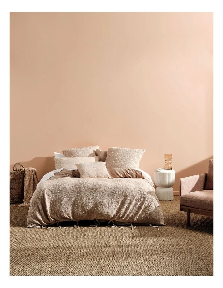 Linen House Abigail Quilt Cover Set Sand 3 Linen House Abigail Quilt Cover Set Sand