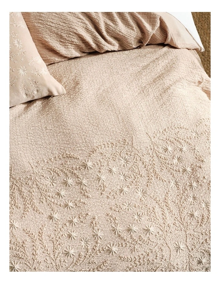 Linen House Abigail Quilt Cover Set Sand 5 Linen House Abigail Quilt Cover Set Sand - Image 3