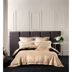 Grace By Linen House Winston Quilt Cover Set Gold
