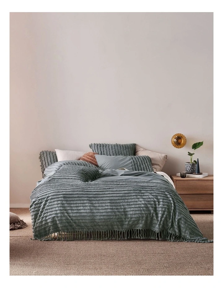 Linen House Dunaway Quilt Cover Set Petrol 3 Linen House Dunaway Quilt Cover Set Petrol