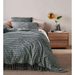 Alternative view of Linen House Dunaway Quilt Cover Set Petrol