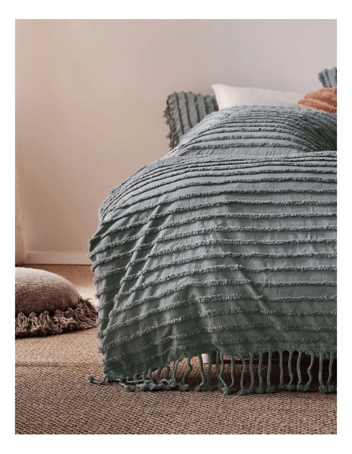 Linen House Dunaway Quilt Cover Set Petrol 5 Linen House Dunaway Quilt Cover Set Petrol - Image 3