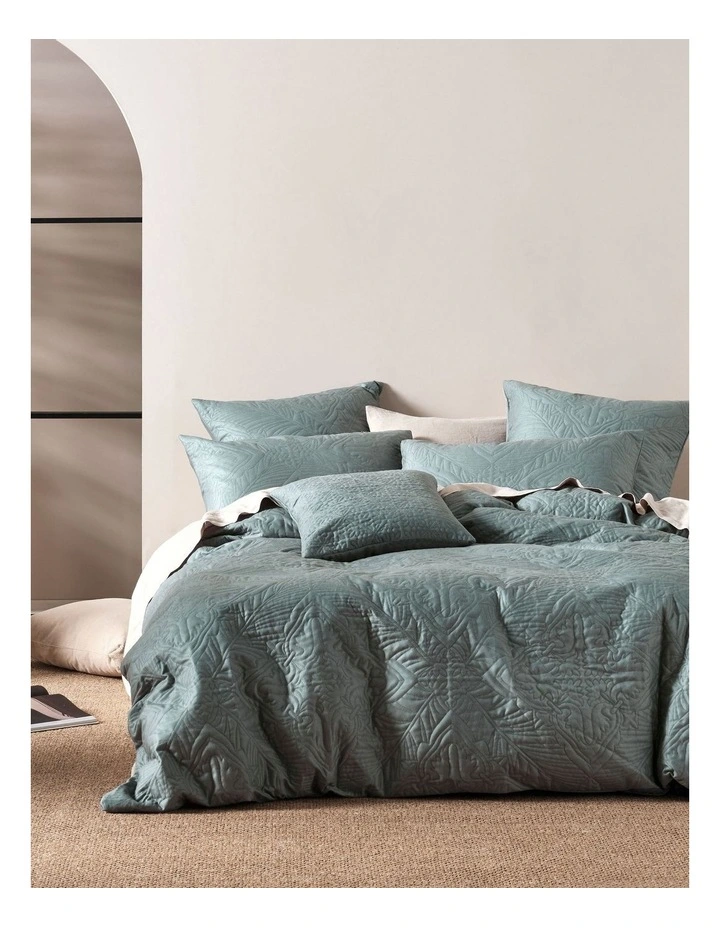 Linen House Isadora Quilt Cover Set Petrol 3 Linen House Isadora Quilt Cover Set Petrol