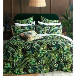 M.M Linen Tropics Quilt Cover Set In Green