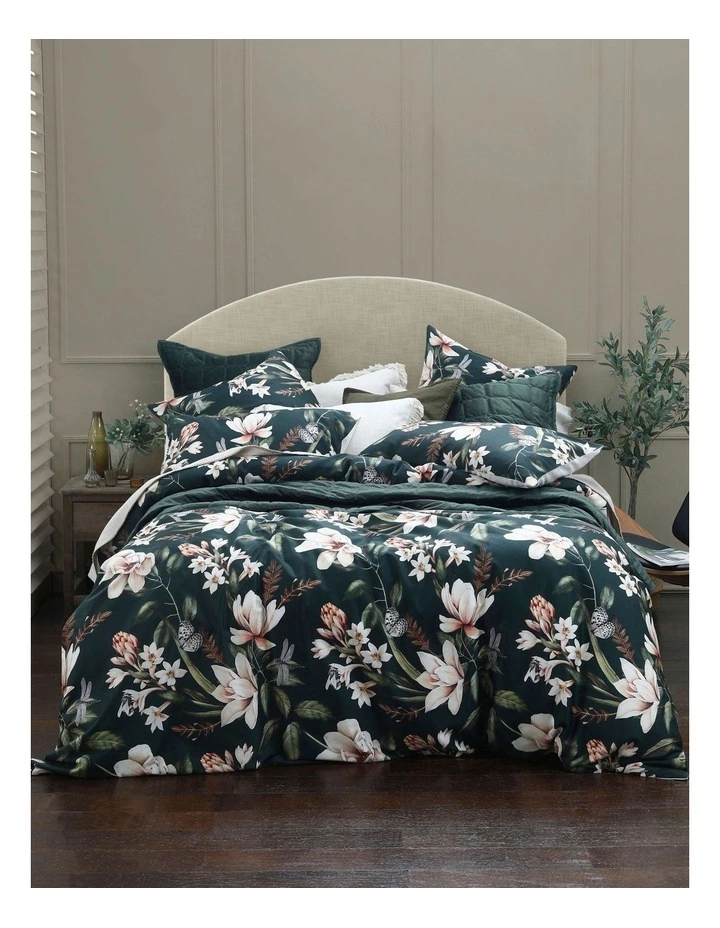 M.M Linen Verde Quilt Cover Set In Green 3 M.M Linen Verde Quilt Cover Set In Green