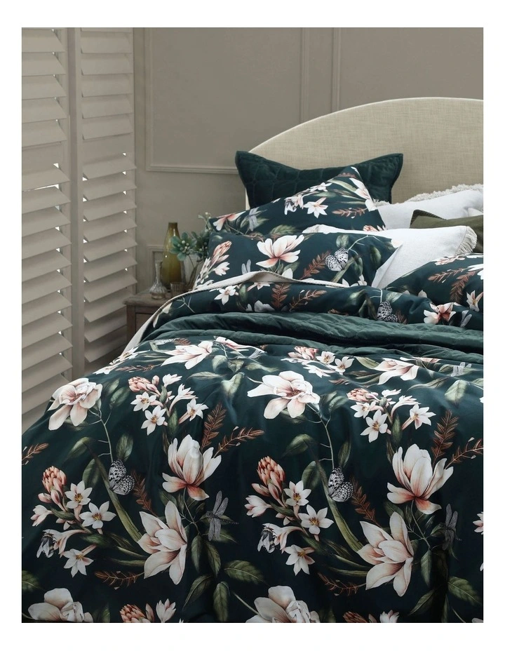 M.M Linen Verde Quilt Cover Set In Green 4 M.M Linen Verde Quilt Cover Set In Green - Image 2