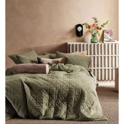 Linen House Heath Quilt Cover Set In Eucalyptus
