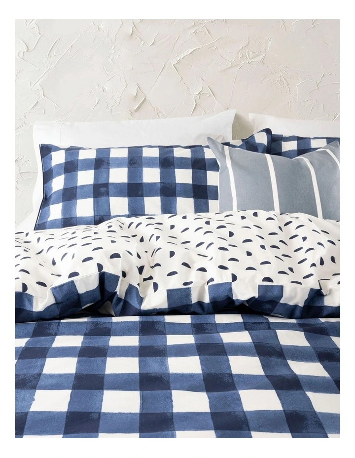 Esprit Georgie Quilt Cover Set In Navy 4 Esprit Georgie Quilt Cover Set In Navy - Image 2