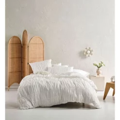 Linen House Layla Quilt Cover Set In White