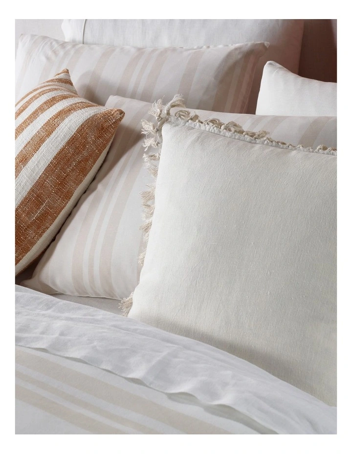 Australian House & Garden Walter Tencel Linen Block Quilt Cover Set In Natural 5 Australian House & Garden Walter Tencel Linen Block Quilt Cover Set In Natural - Image 3