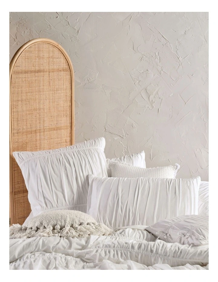 Linen House Layla Quilt Cover Set In White 4 Linen House Layla Quilt Cover Set In White - Image 2