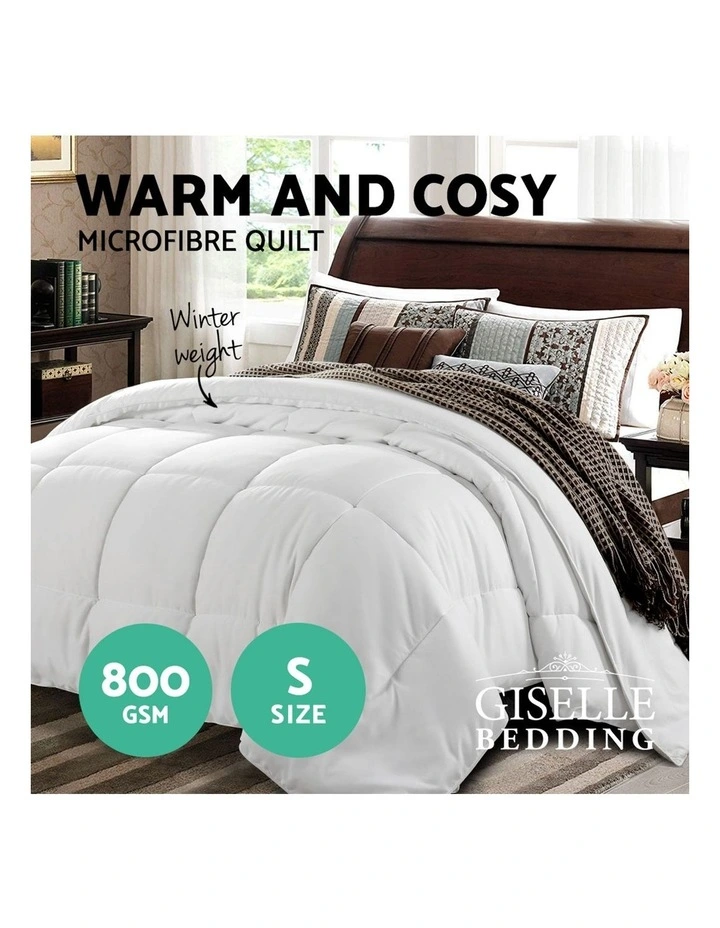 Giselle Bedding Microfiber Microfibre Bamboo Quilt Winter Duvet Doona 5 Giselle Bedding Microfiber Microfibre Bamboo Quilt Winter Duvet Doona - Image 3