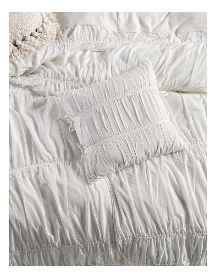 Linen House Layla Quilt Cover Set In White 5 Linen House Layla Quilt Cover Set In White - Image 3