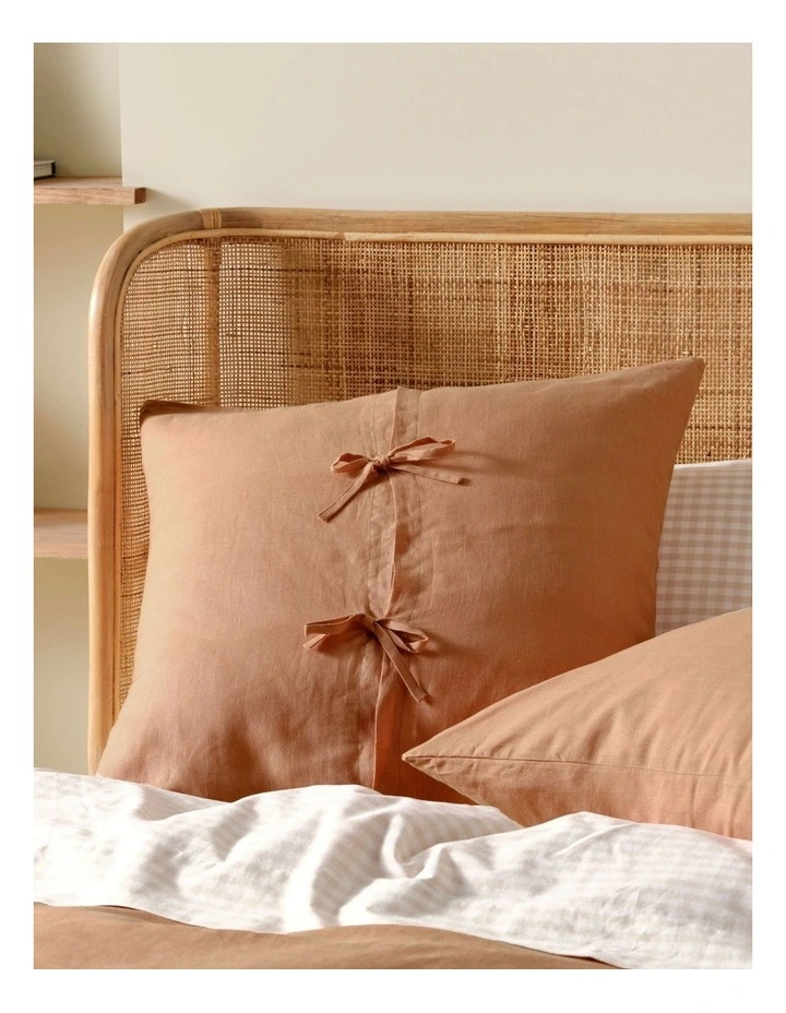 Linen House Nimes Linen Quilt Cover Set In Clay 4 Linen House Nimes Linen Quilt Cover Set In Clay - Image 2