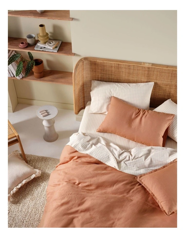 Linen House Nimes Linen Quilt Cover Set In Clay 5 Linen House Nimes Linen Quilt Cover Set In Clay - Image 3