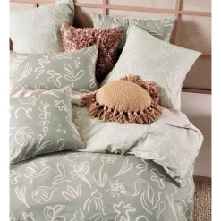 Alternative view of Linen House Adley Quilt Cover Set In Eucalyptus