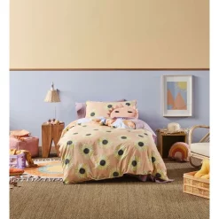 Linen House Kids Hello Sunshine Quilt Cover Set In Peach