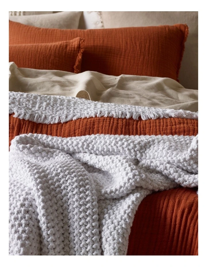 Australian House & Garden Alawa Cotton Gauze Quilt Cover Set In Earth 4 Australian House & Garden Alawa Cotton Gauze Quilt Cover Set In Earth - Image 2