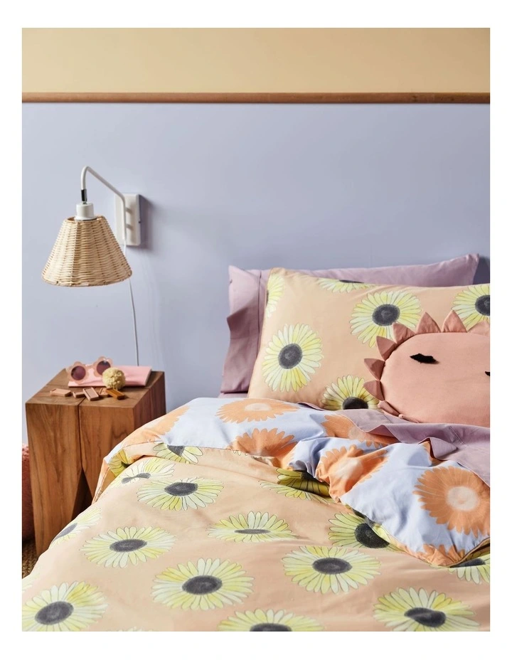 Linen House Kids Hello Sunshine Quilt Cover Set In Peach 5 Linen House Kids Hello Sunshine Quilt Cover Set In Peach - Image 3