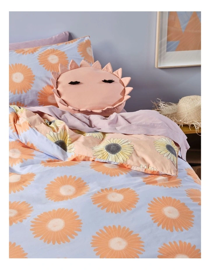 Linen House Kids Hello Sunshine Quilt Cover Set In Peach 6 Linen House Kids Hello Sunshine Quilt Cover Set In Peach - Image 4