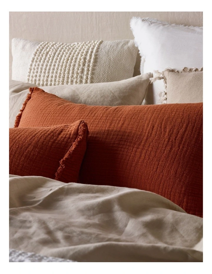 Australian House & Garden Alawa Cotton Gauze Quilt Cover Set In Earth 5 Australian House & Garden Alawa Cotton Gauze Quilt Cover Set In Earth - Image 3