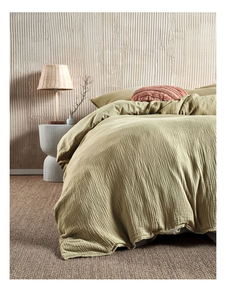 Linen House Elysian Quilt Cover Set Eucalyptus 3 Linen House Elysian Quilt Cover Set Eucalyptus