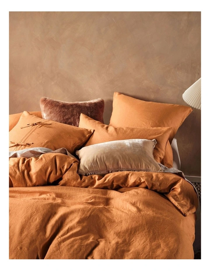 Linen House Nimes Quilt Cover Set Burnt Orange 4 Linen House Nimes Quilt Cover Set Burnt Orange - Image 2