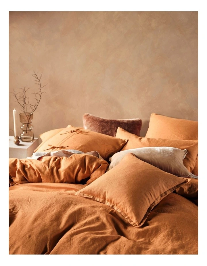 Linen House Nimes Quilt Cover Set Burnt Orange 5 Linen House Nimes Quilt Cover Set Burnt Orange - Image 3
