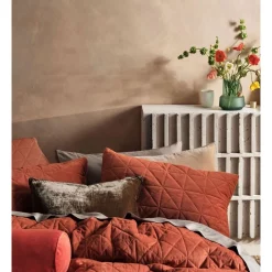 Alternative view of Linen House Heath Quilt Cover Set Rust