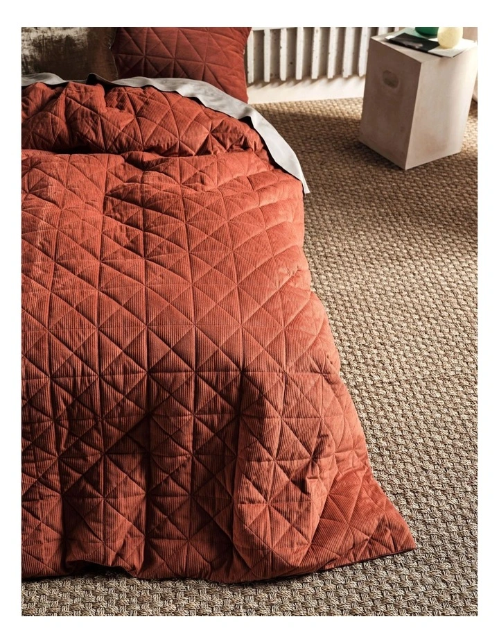 Linen House Heath Quilt Cover Set Rust 5 Linen House Heath Quilt Cover Set Rust - Image 3