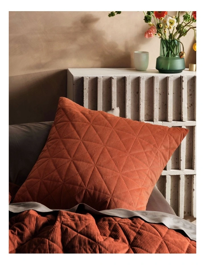 Linen House Heath Quilt Cover Set Rust 7 Linen House Heath Quilt Cover Set Rust - Image 5