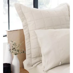 Sheridan Abbotson Linen Quilt Cover In Flax