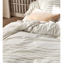 Alternative view of Linen House Dunaway Quilt Cover Set In Brown Sugar