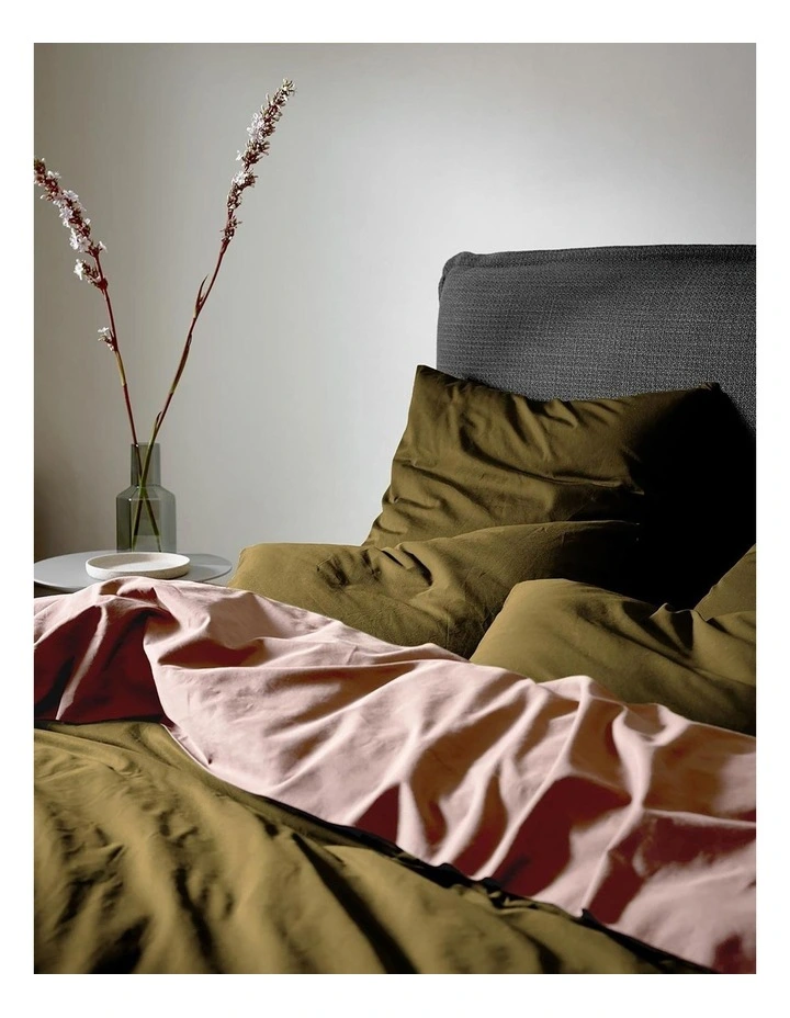 Aura Home Halo Organic Cotton Bedlinen Collection In Khaki 4 Aura Home Halo Organic Cotton Bedlinen Collection In Khaki - Image 2