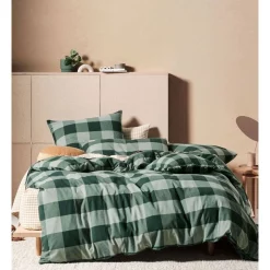 Linen House Wren Quilt Cover Set In Forest