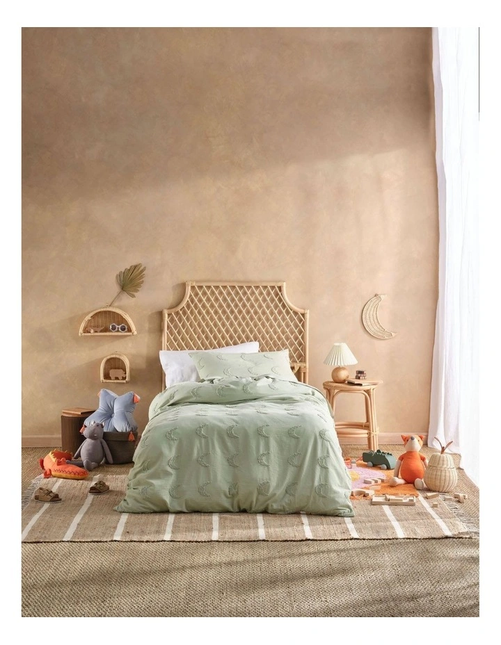 Linen House Kids Moon Gaze Quilt Cover Set In Wasabi 3 Linen House Kids Moon Gaze Quilt Cover Set In Wasabi