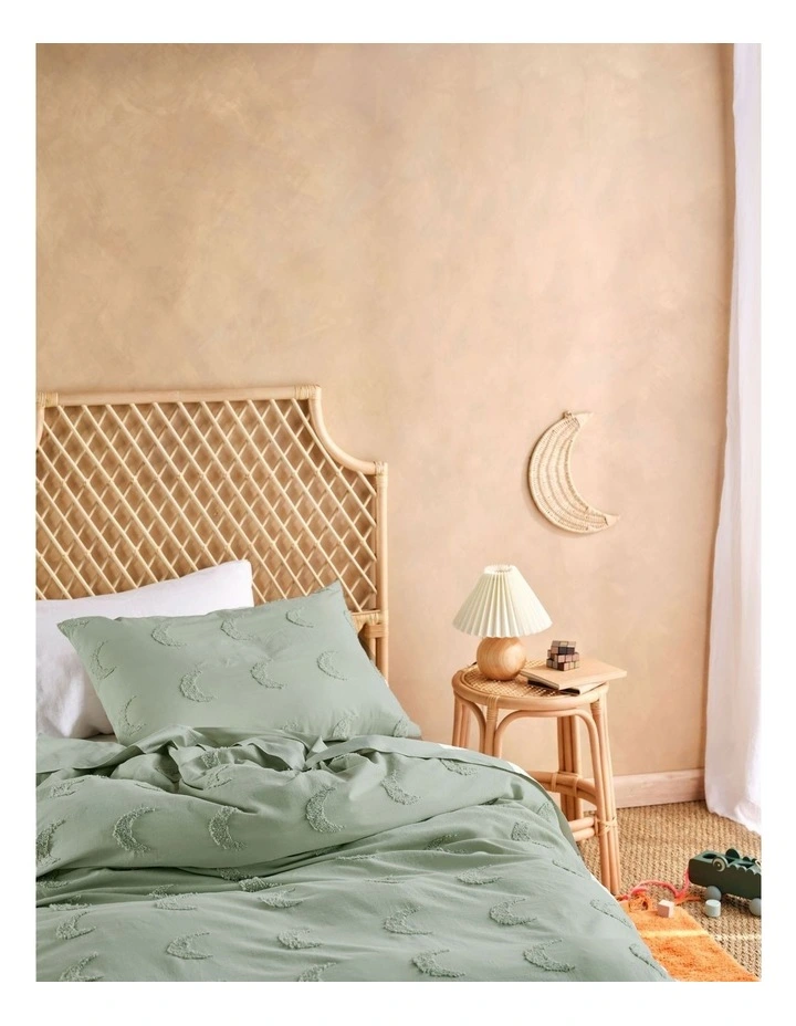 Linen House Kids Moon Gaze Quilt Cover Set In Wasabi 4 Linen House Kids Moon Gaze Quilt Cover Set In Wasabi - Image 2