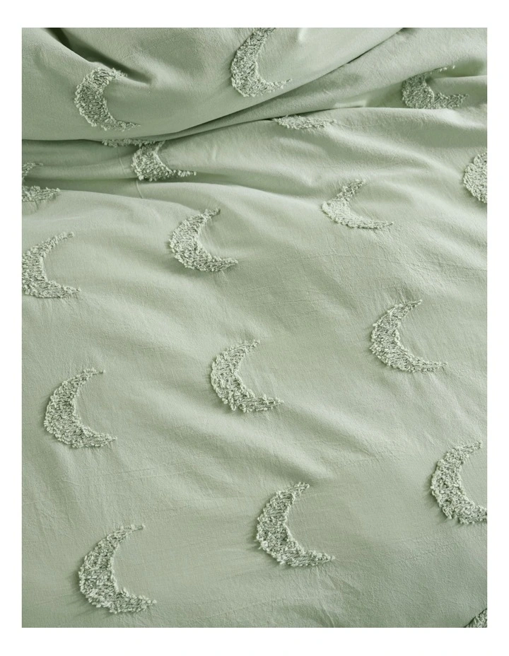 Linen House Kids Moon Gaze Quilt Cover Set In Wasabi 5 Linen House Kids Moon Gaze Quilt Cover Set In Wasabi - Image 3