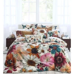 M.M Linen Flowerbed Quilt Cover Set In Multi