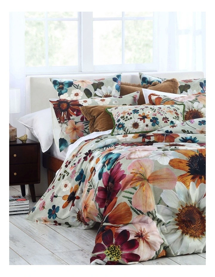 M.M Linen Flowerbed Quilt Cover Set In Multi 4 M.M Linen Flowerbed Quilt Cover Set In Multi - Image 2